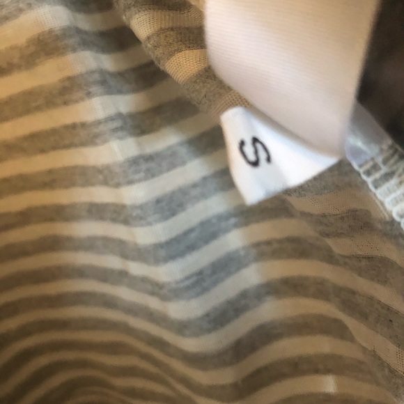 Fluxus Gray Stripe Hooded Cardigan Small - Picture 3 of 5